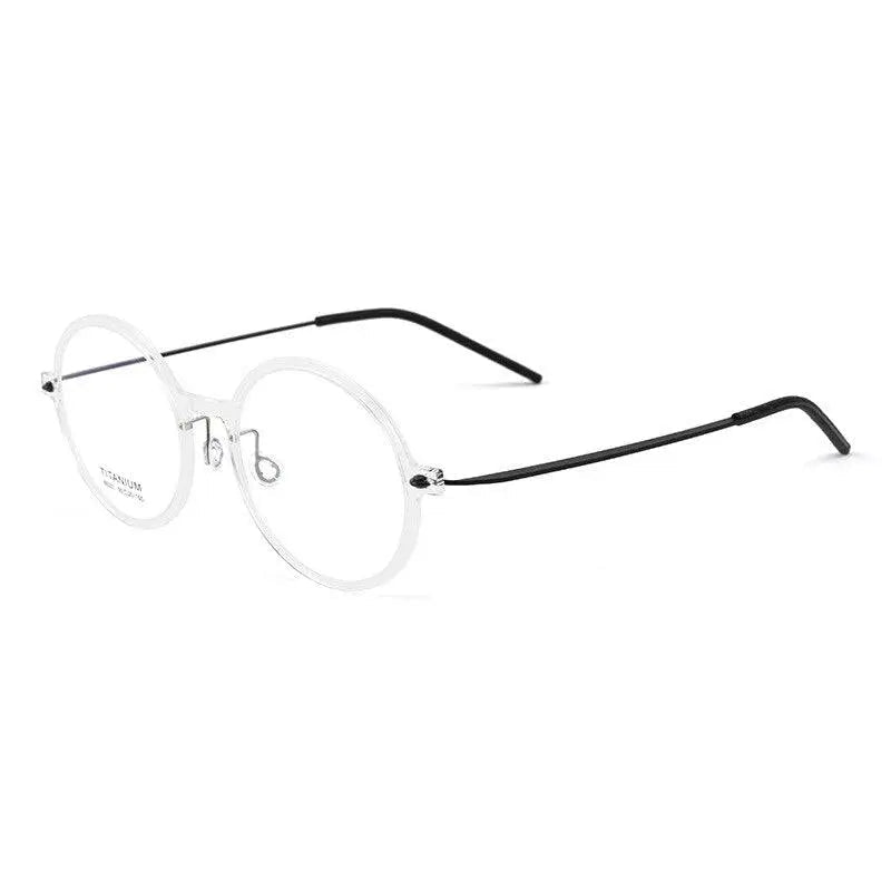 Unisex Round Full Rim Titanium Screwless Prescription Glasses 6523hs — view 5 | Rx Spectacle