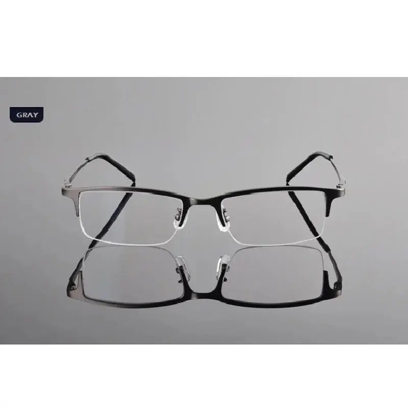 Women's Square Semi-Rimless Titanium Prescription Glasses 38906 — view 3 | Rx Spectacle