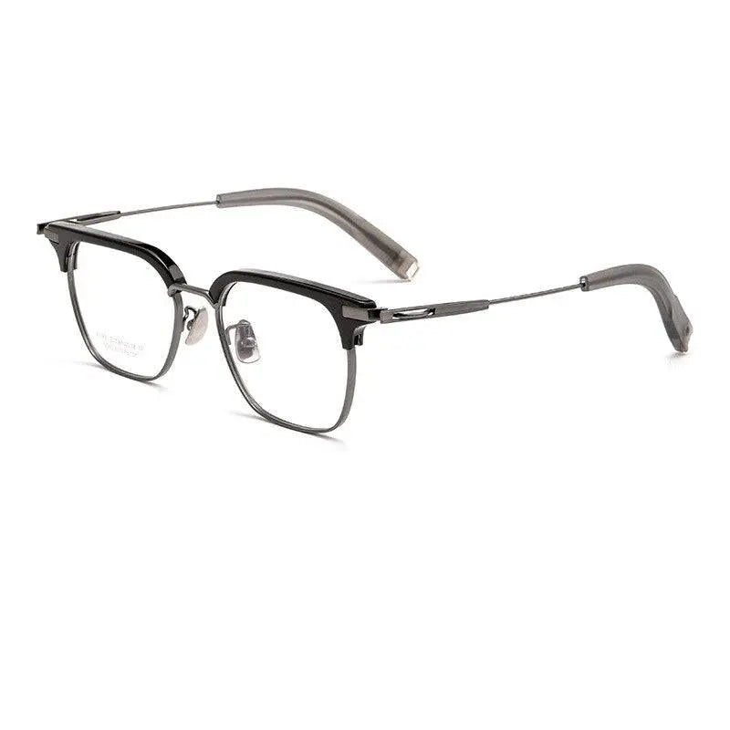 Men's Square Full Rim Titanium Prescription Glasses 2083t — view 2 | Rx Spectacle