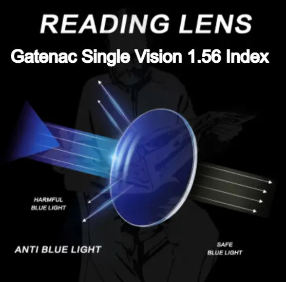Single Vision Anti Blue Light Reading Strength Clear Lenses — view 2 | Rx Spectacle