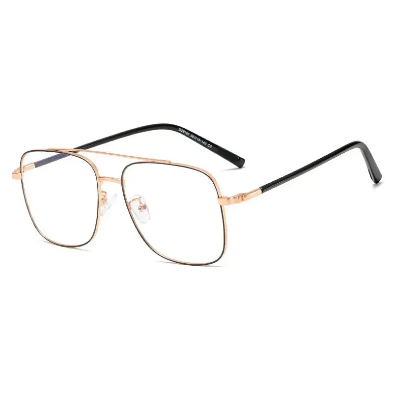 Women's Square Full Rim Alloy Double Bridge Prescription Glasses 291804 — view 6 | Rx Spectacle