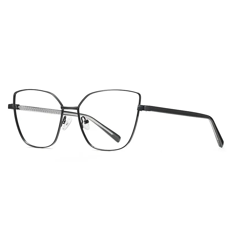 Women's Cat Eye Full Rim Alloy Prescription Glasses 3002 — view 7 | Rx Spectacle
