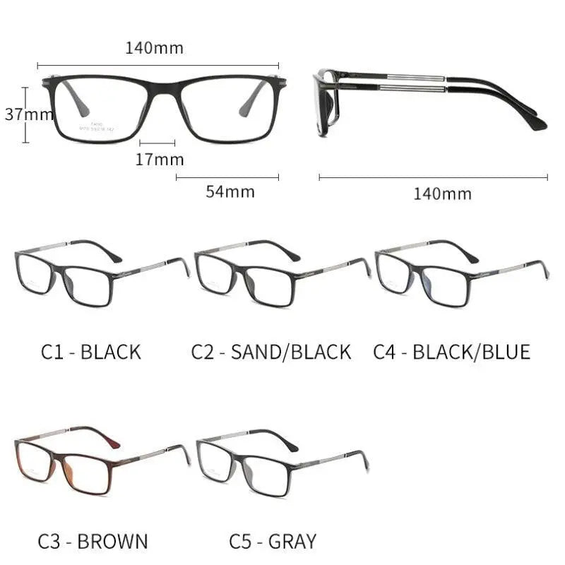 Unisex Full Rim Aluminum Prescription Glasses 9170 — view 3 | Rx Spectacle