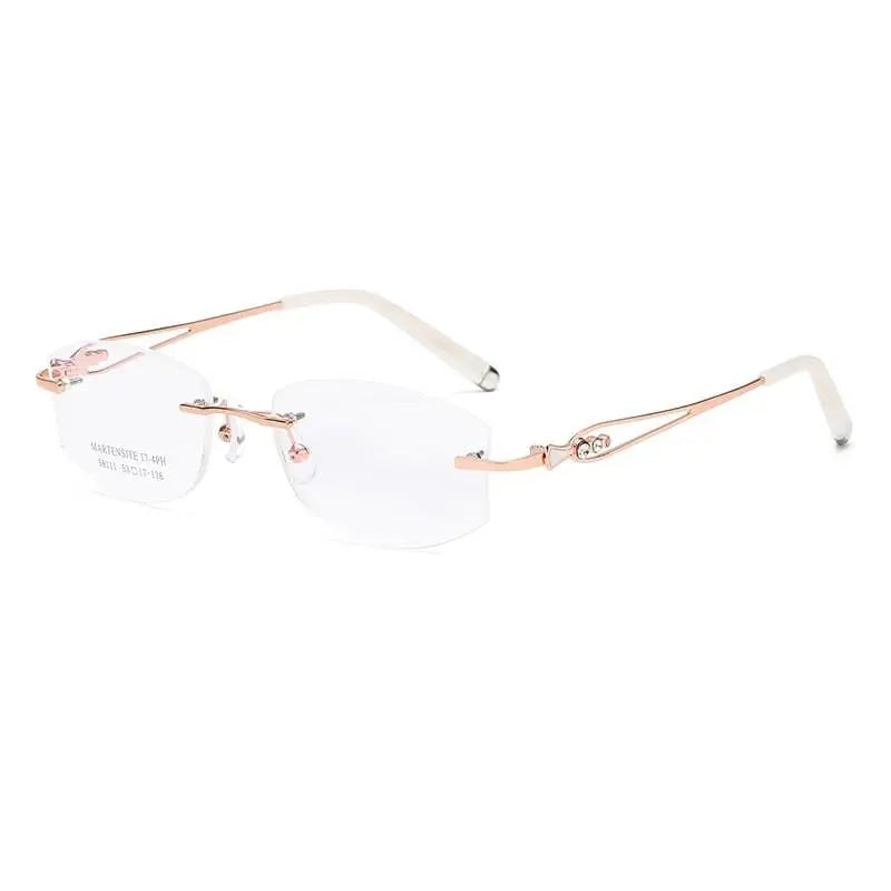 Women's Rimless Titanium Prescription Glasses 58111 — view 12 | Rx Spectacle