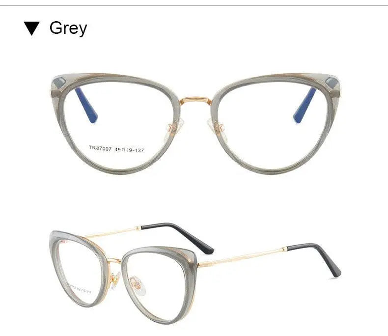 Women's Cat Eye Full Rim TR90 Prescription Glasses 7007 — view 18 | Rx Spectacle