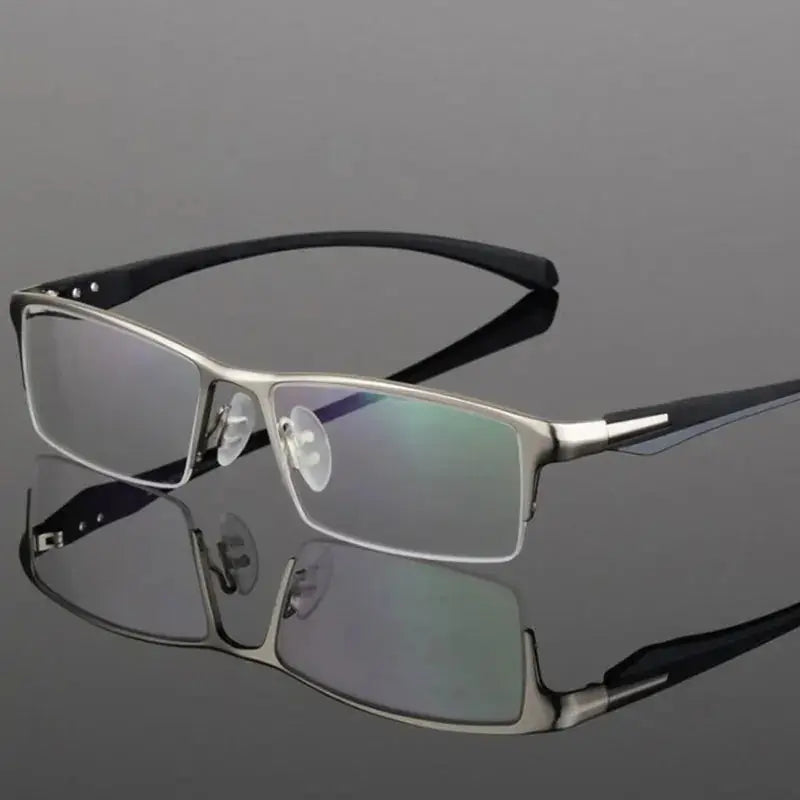 Men's Rectangular Full Rim Alloy Prescription Glasses 906500 — view 1 | Rx Spectacle
