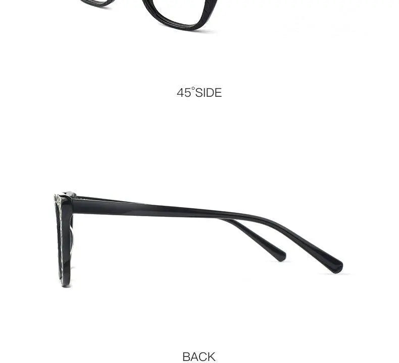 Women's Cat Eye Full Rim Acetate Prescription Glasses Z508 — view 20 | Rx Spectacle