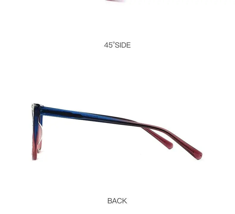 Women's Cat Eye Full Rim Acetate Prescription Glasses Z508 — view 25 | Rx Spectacle