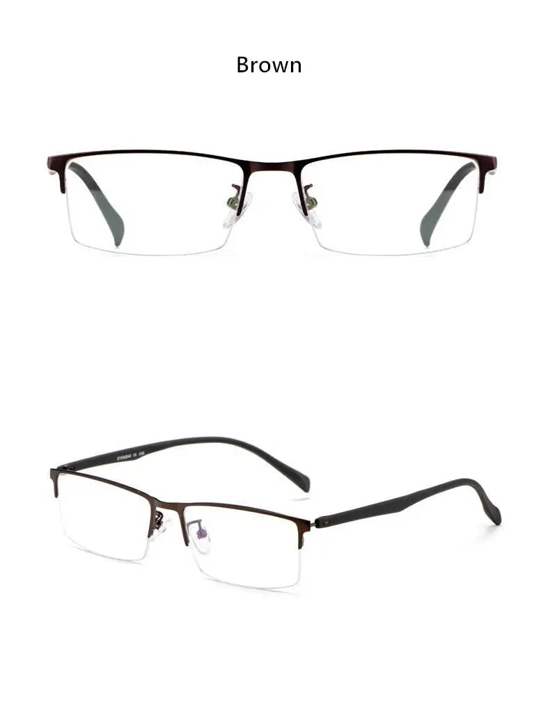 Men's Semi-Rimless Alloy Prescription Glasses 89032 — view 16 | Rx Spectacle
