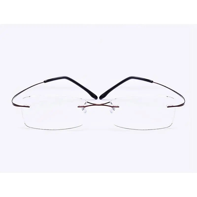 Unisex Rimless Titanium Prescription Glasses — view 10 | Rx Spectacle