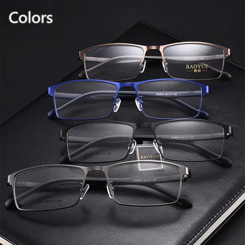 Unisex Square Full Rim Alloy Reading Glasses 8825 — view 1 | Rx Spectacle