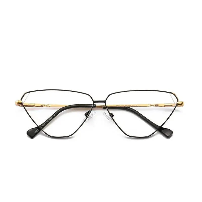 Women's Cat Eye Full Rim Alloy Prescription Glasses 3023 — view 2 | Rx Spectacle