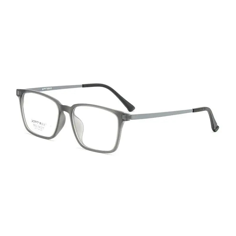 Unisex Square Full Rim Titanium Prescription Glasses — view 8 | Rx Spectacle