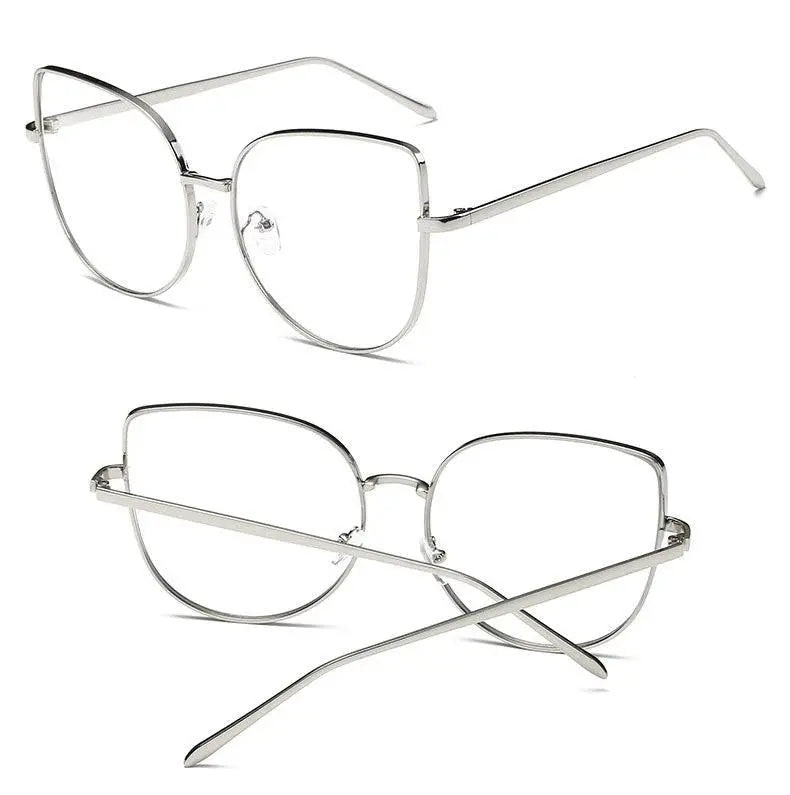 Women's Cat Eye Full Rim Alloy Prescription Glasses 3449 — view 15 | Rx Spectacle