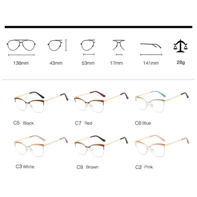 Women's Cat Eye Full Rim TR90 Prescription Glasses 95661 — view 3 | Rx Spectacle