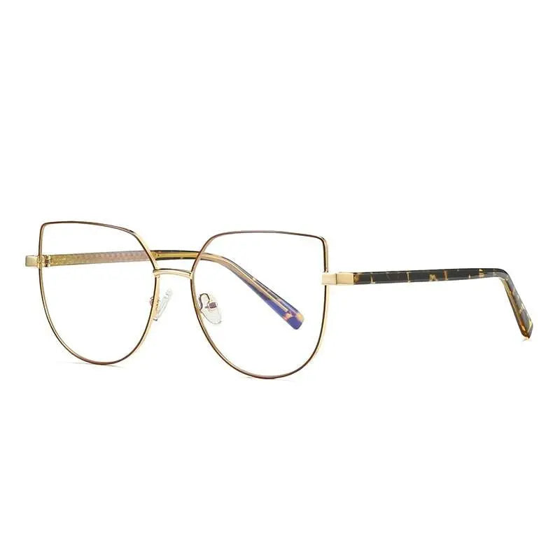 Women's Cat Eye Full Rim Alloy Prescription Glasses 3007 — view 5 | Rx Spectacle
