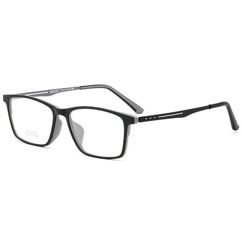 Men's Square Full Rim Titanium Prescription Glasses Y2012 — view 9 | Rx Spectacle