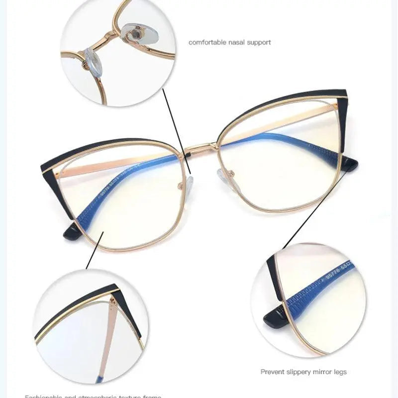 Women's Cat Eye Full Rim TR90 Prescription Glasses 95778 — view 8 | Rx Spectacle