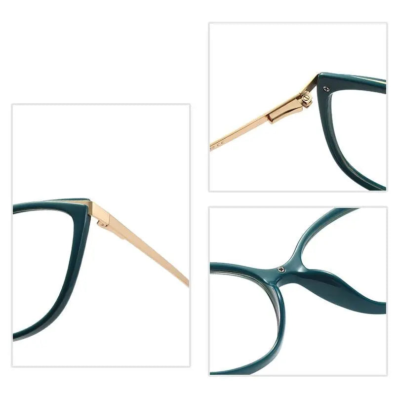Women's Cat Eye Full Rim Acetate Prescription Glasses 2052 — view 2 | Rx Spectacle