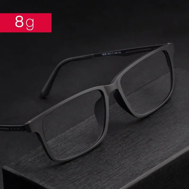 Unisex Square Full Rim Titanium Prescription Glasses 8838 — view 4 | Rx Spectacle
