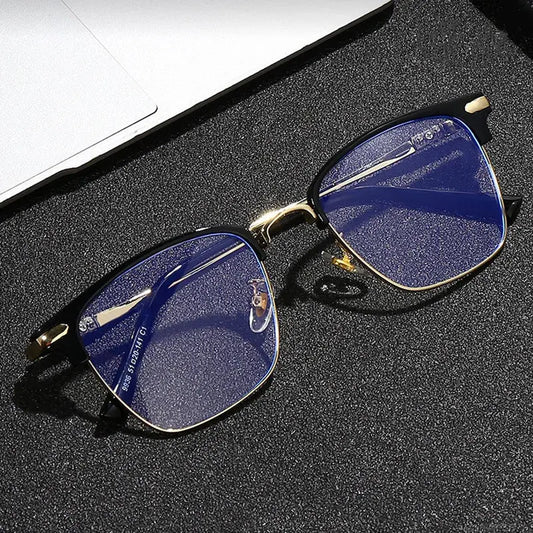 Unisex Square Full Rim Titanium Prescription Glasses 7509 — view 1 | Rx Spectacle
