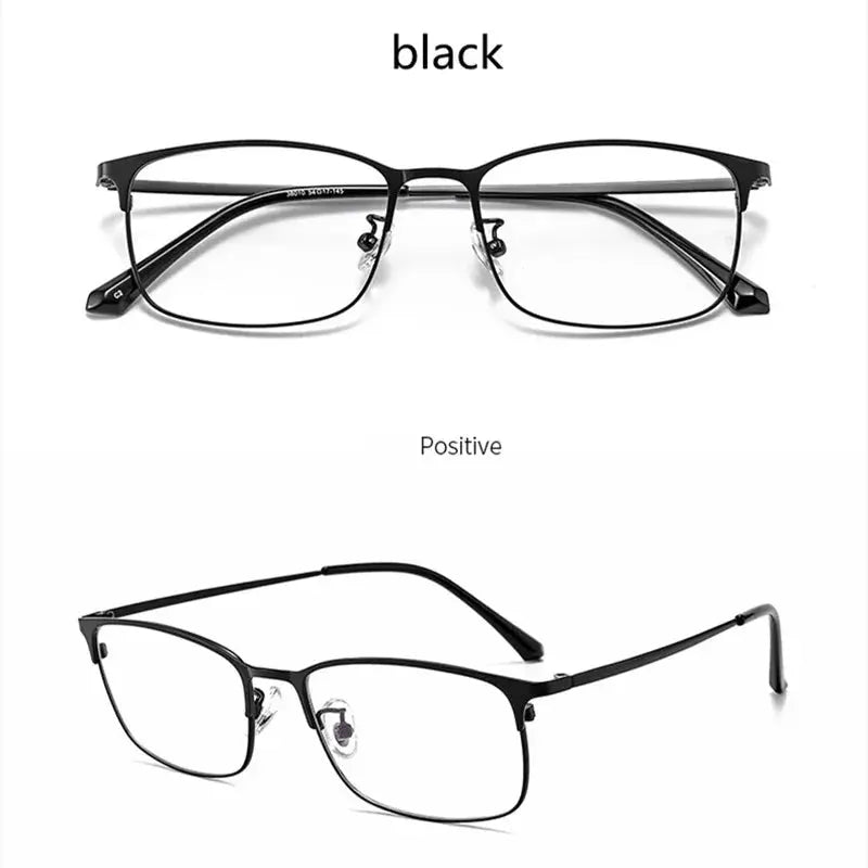 Unisex Square Full Rim Alloy Reading Glasses 38010 — view 7 | Rx Spectacle