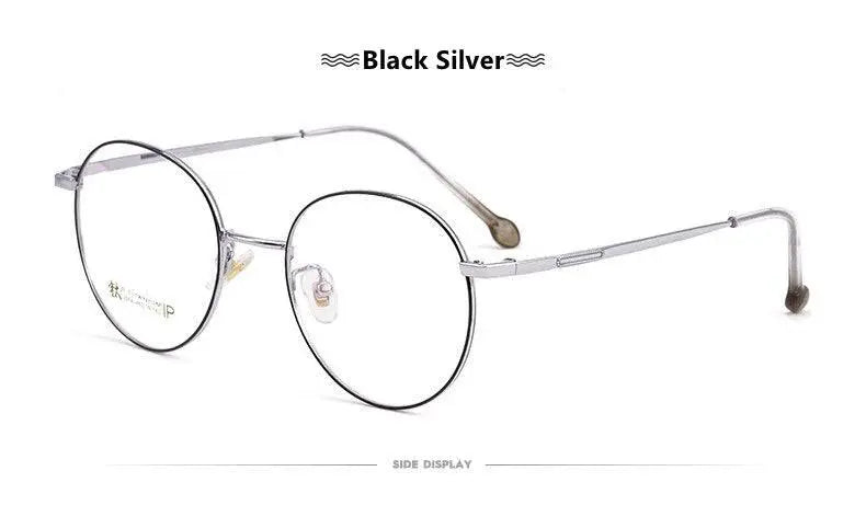 Women's Round Full Rim Titanium Prescription Glasses 2054 — view 16 | Rx Spectacle