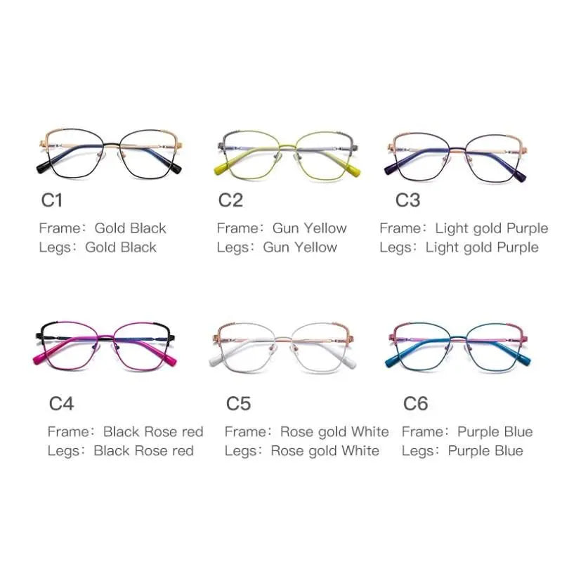 Women's Polygon Full Rim Alloy Prescription Glasses 3014 — view 6 | Rx Spectacle
