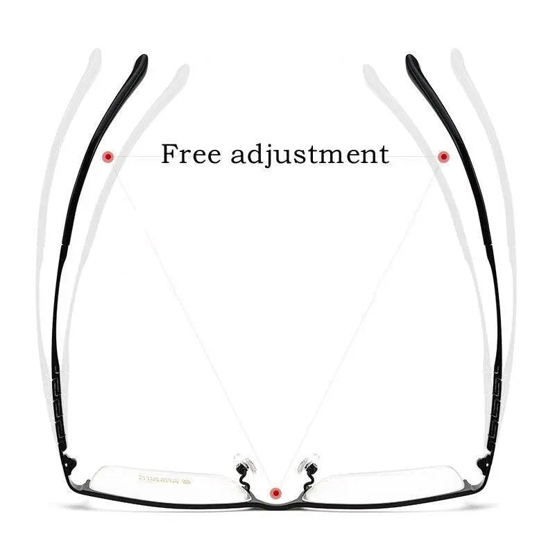Unisex Round Semi-Rimless Titanium Prescription Glasses HT0178 — view 7 | Rx Spectacle