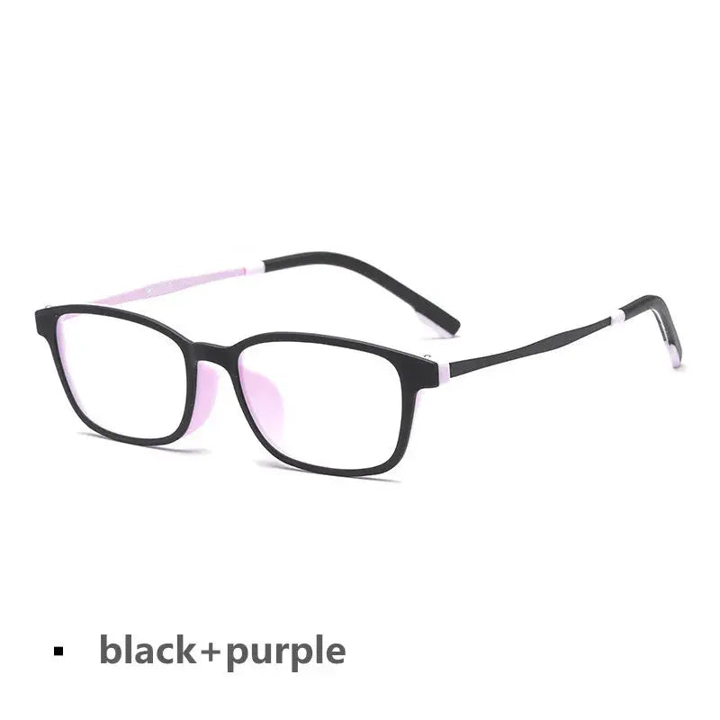 Women's Square Full Rim Titanium Prescription Glasses V1001 — view 10 | Rx Spectacle