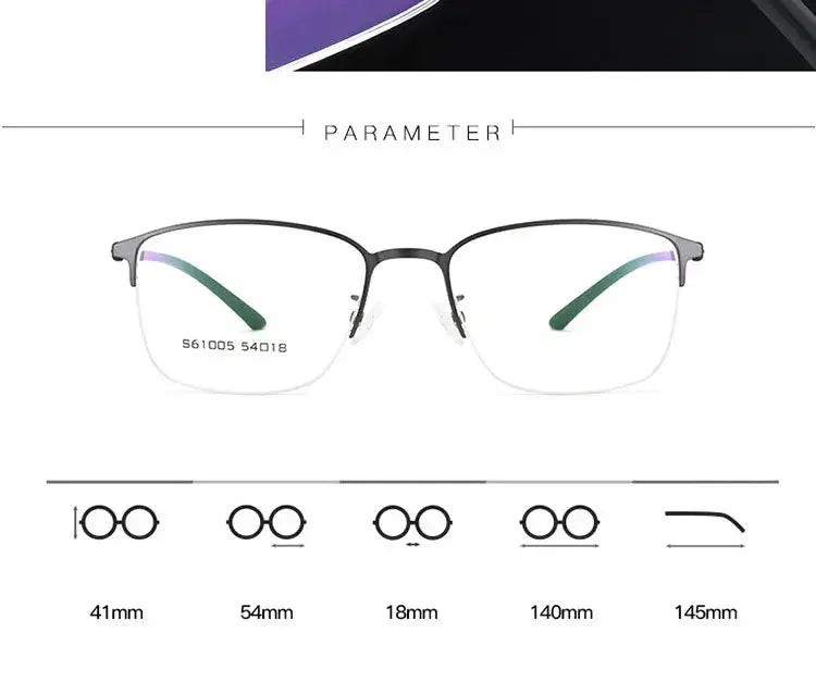 Unisex Square Full Rim TR90 Prescription Glasses 61005 — view 2 | Rx Spectacle