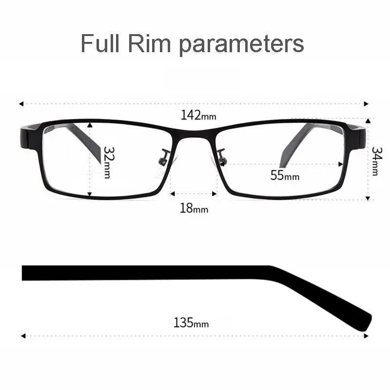 Men's Full Rim Alloy Prescription Glasses D849/D845 — view 5 | Rx Spectacle