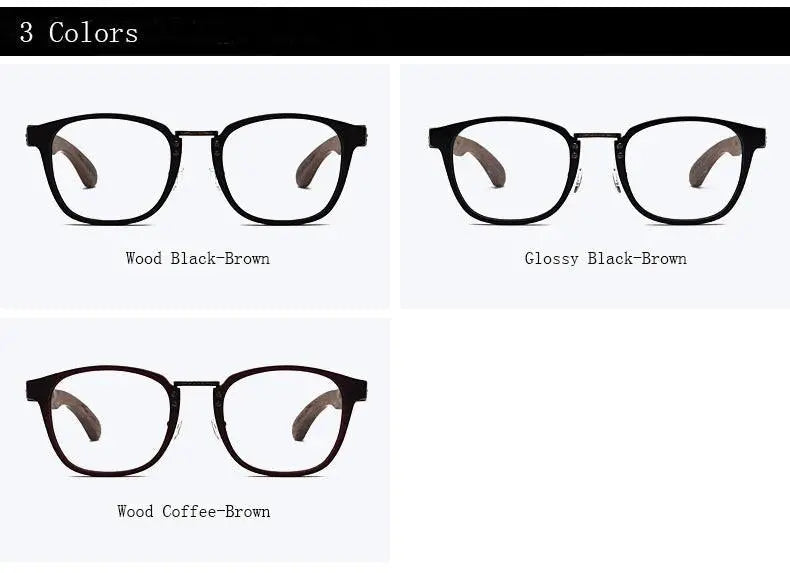 Unisex Round Full Rim Wood Prescription Glasses 7473d — view 9 | Rx Spectacle