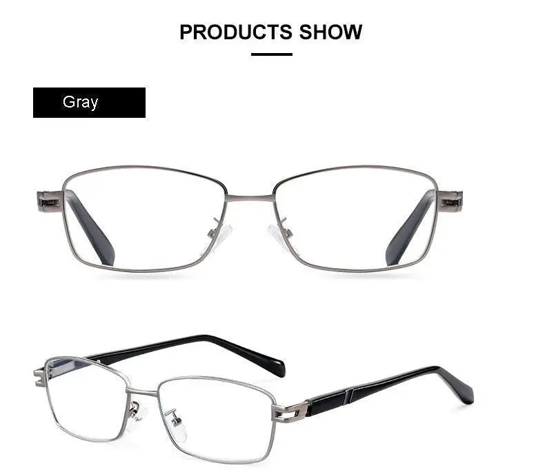 Unisex Rectangular Full Rim Alloy Reading Glasses 9005 — view 10 | Rx Spectacle