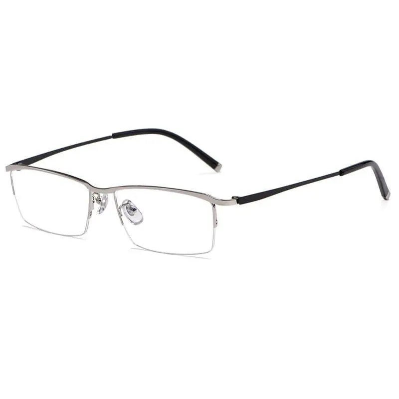 Men's Semi-Rimless Alloy Prescription Glasses Z17003 — view 2 | Rx Spectacle