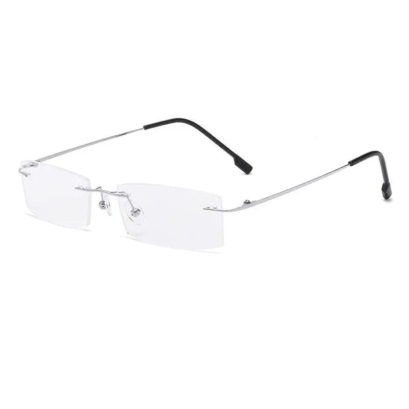 Unisex Rimless Titanium Prescription Glasses 522 — view 13 | Rx Spectacle