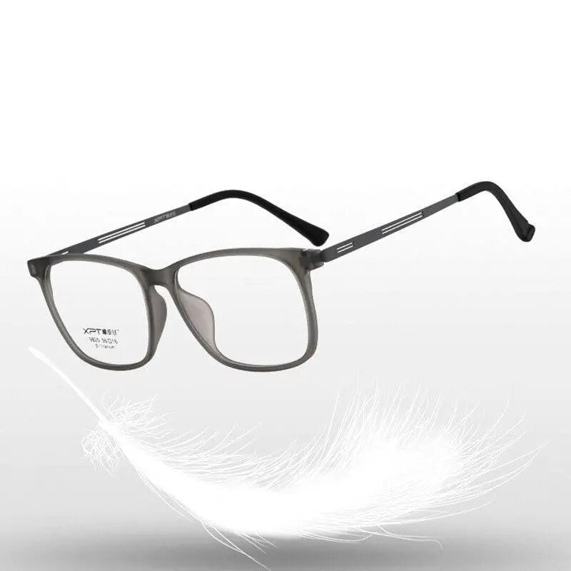 Unisex Square Full Rim Titanium Prescription Glasses 9825 — view 5 | Rx Spectacle