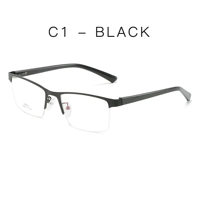 Women's Square Semi-Rimless Alloy Prescription Glasses 980104 — view 5 | Rx Spectacle
