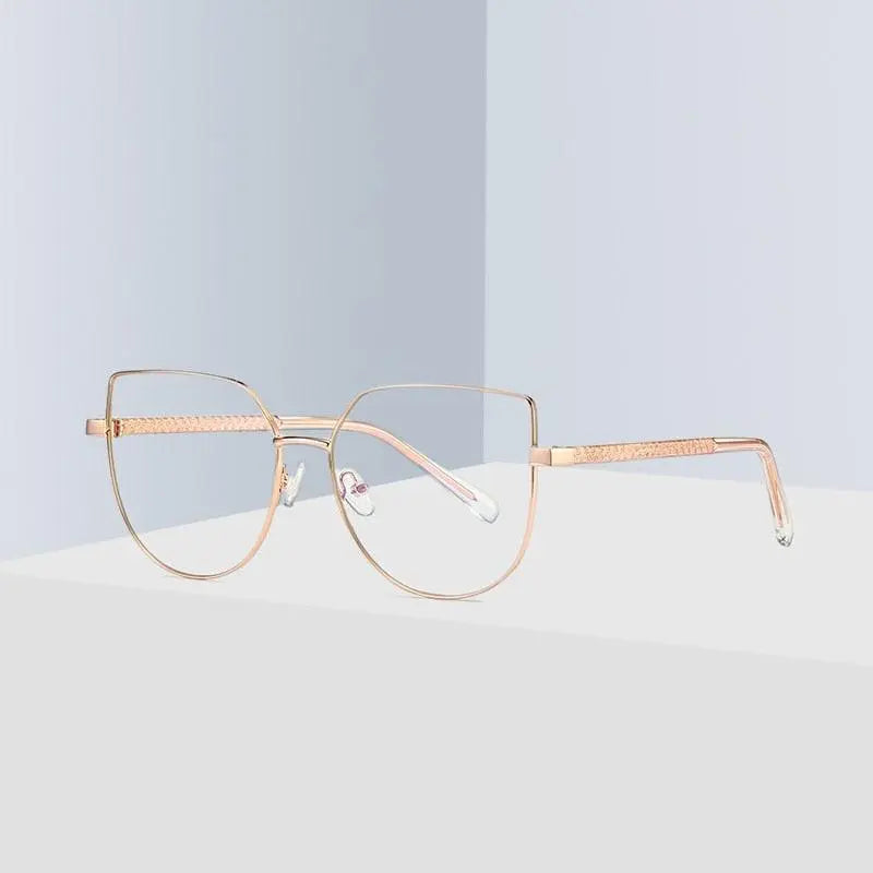 Women's Cat Eye Full Rim Alloy Prescription Glasses 3007 — view 1 | Rx Spectacle