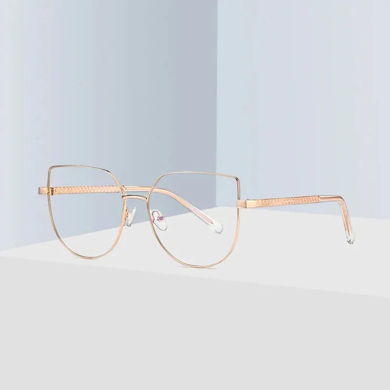 Women's Cat Eye Full Rim Alloy Prescription Glasses 300700 — view 1 | Rx Spectacle