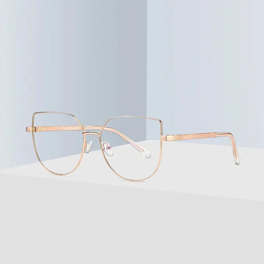 Women's Cat Eye Full Rim Alloy Prescription Glasses 300700 — view 1 | Rx Spectacle
