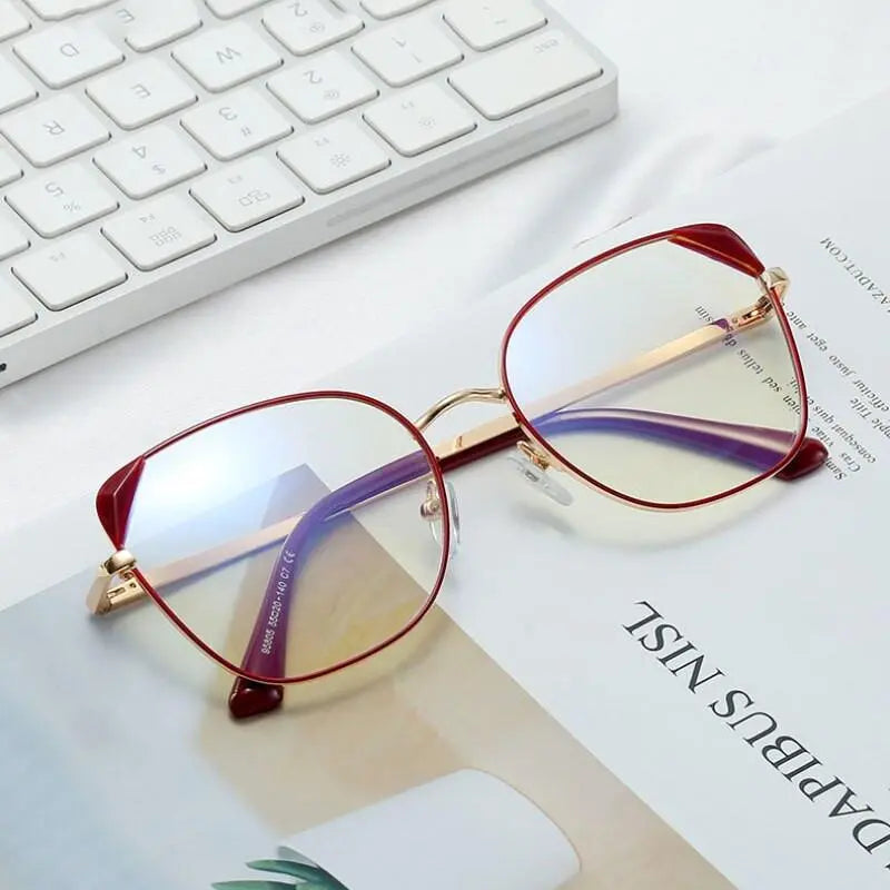 Women's Cat Eye Full Rim TR90 Prescription Glasses 95805 — view 12 | Rx Spectacle