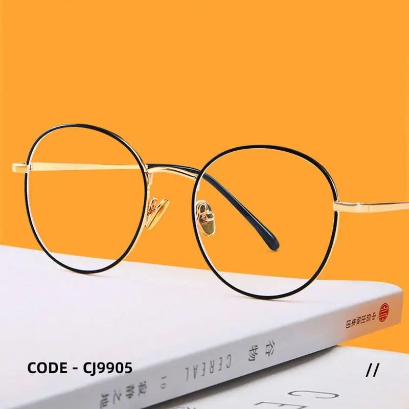 Unisex Round Full Rim Alloy Prescription Glasses 9905 — view 11 | Rx Spectacle