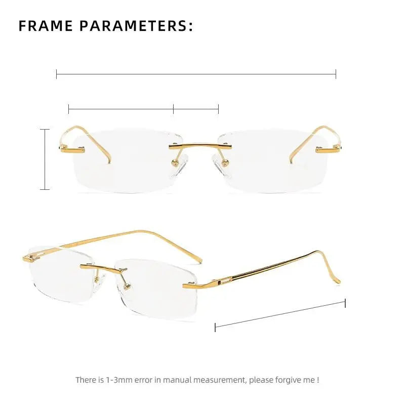 Men's Rimless Titanium Prescription Glasses 9079 — view 4 | Rx Spectacle