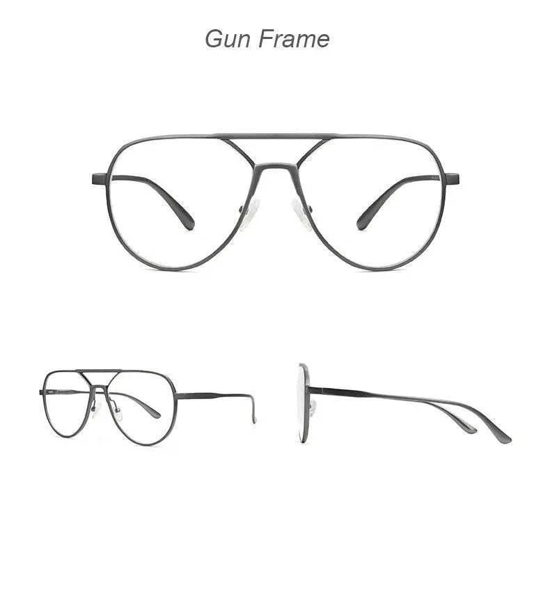 Unisex Square Full Rim Alloy Prescription Glasses 8685 — view 9 | Rx Spectacle