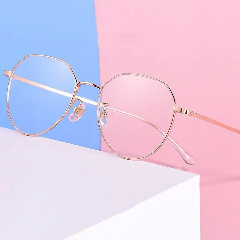 Unisex Oval Full Rim Titanium Prescription Glasses 89180 — view 12 | Rx Spectacle