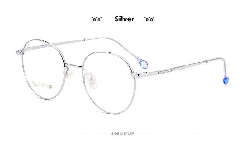 Women's Round Full Rim Titanium Prescription Glasses 2054 — view 15 | Rx Spectacle