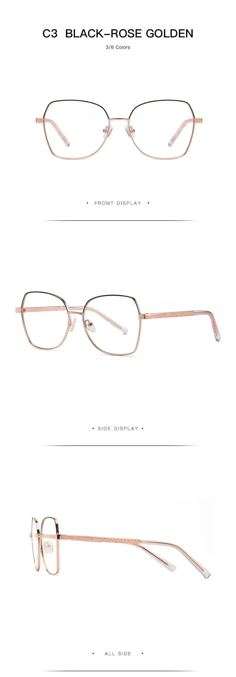 Women's Polygon Full Rim TR90 Prescription Glasses 3004 — view 17 | Rx Spectacle