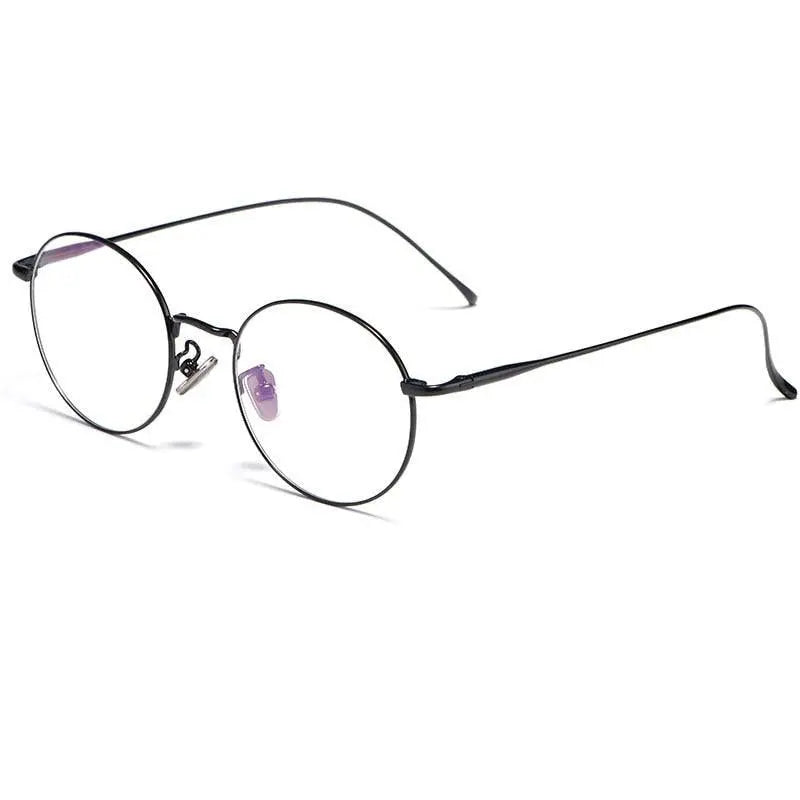 Unisex Round Full Rim Titanium Prescription Glasses 3216 — view 9 | Rx Spectacle