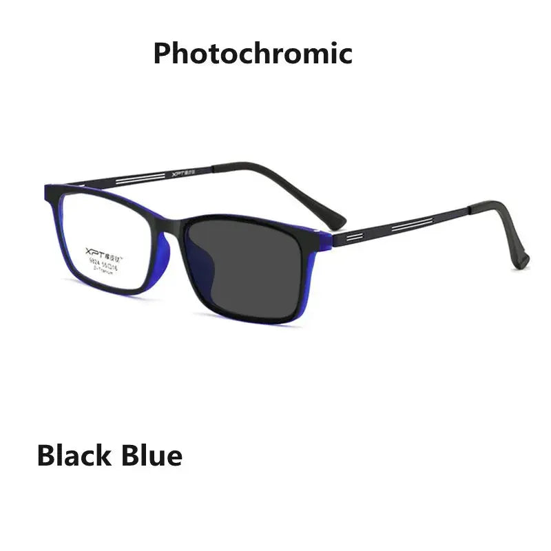 Unisex Square Full Rim Titanium Reading Glasses 9824 — view 11 | Rx Spectacle